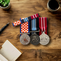 Emergency Service Medal, Operational Service (Counter Terrorism) & Australian Defence Medal | Replica Set | Court Mounted + Bar  | Service | Full Size