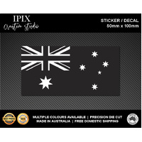 AUSTRALIAN FLAG DECAL WHITE INSERT | STICKER | 100mm x 50mm | CUSTOM | EMERGENCY