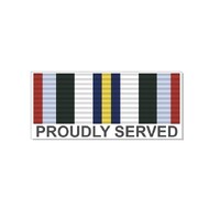 ANNIVERSARY OF NATIONAL SERVICE MEDAL DECAL - PROUDLY SERVED | 150MM X 65MM | AUSSIE | PRIDE | MILITARY