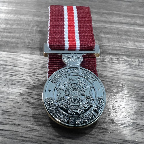 QPS Emergency Medal - Miniature | Court Mounted | Queensland Service | Police | Replica