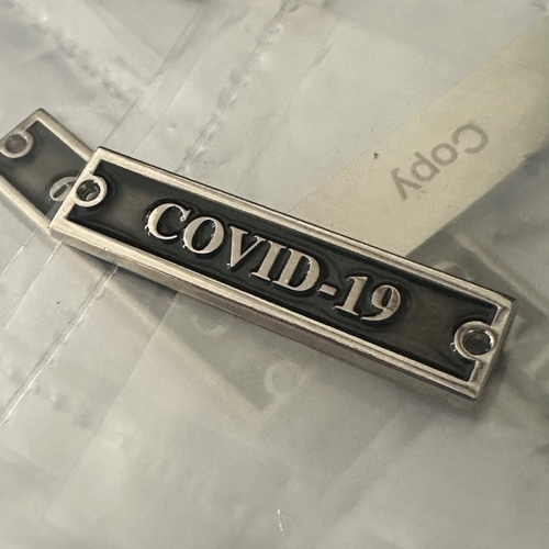 5 x Covid-19 Clasp | Full Size | Nickel / Black | QERM | Queensland | Emergency | Reponse | Medal | Dealer | Lot