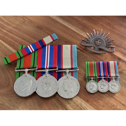 WW2 Defence, 1939-45 War and 1939-45 Australian Service Medal Collector Set | Court Mounted | Replica | Military | ADF | Full Size | ASM