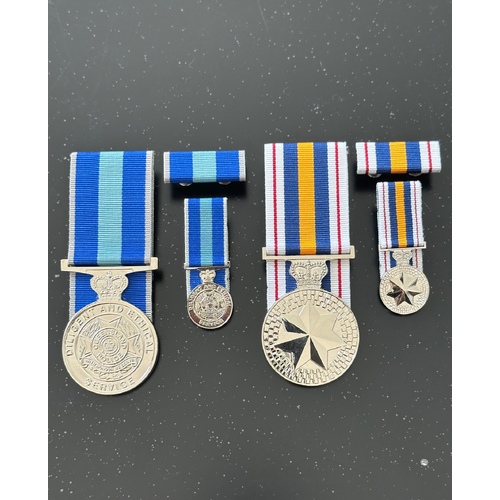 National Police Service Medal Set + Queensland Police Service Medal + Mini | Mounted | QPSM | NPSM | Australia