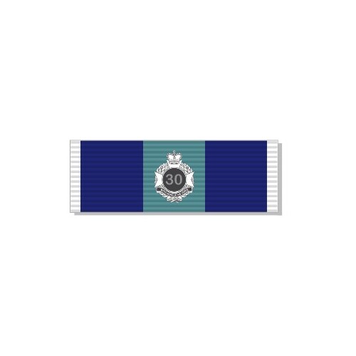 Queensland Police Service Ribbon Bar - 30yrs Decal - 15mm  x 45mm